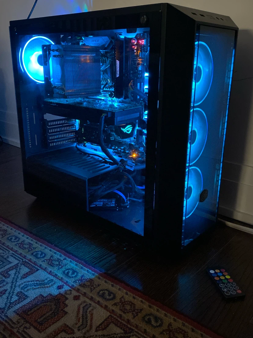 Custom Gaming PC with RGB Lighting + monitor + keyboard - photo 2
