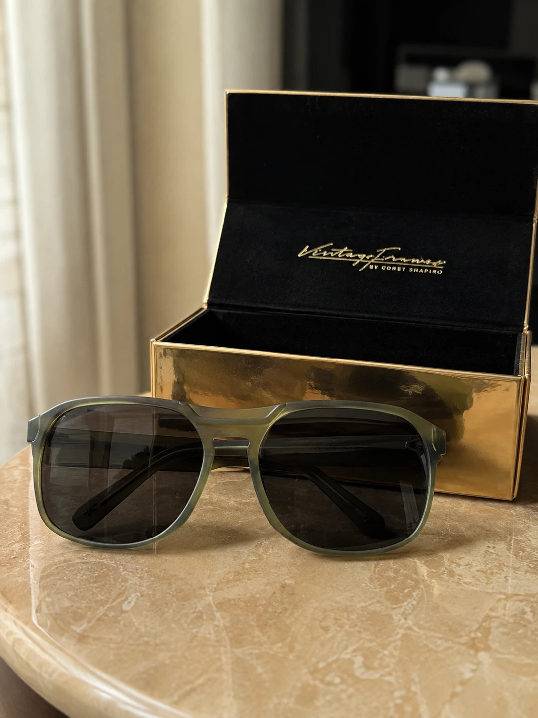 Vintage Frames Co. The Creatchman Corey Shapiro Olive Sunglasses