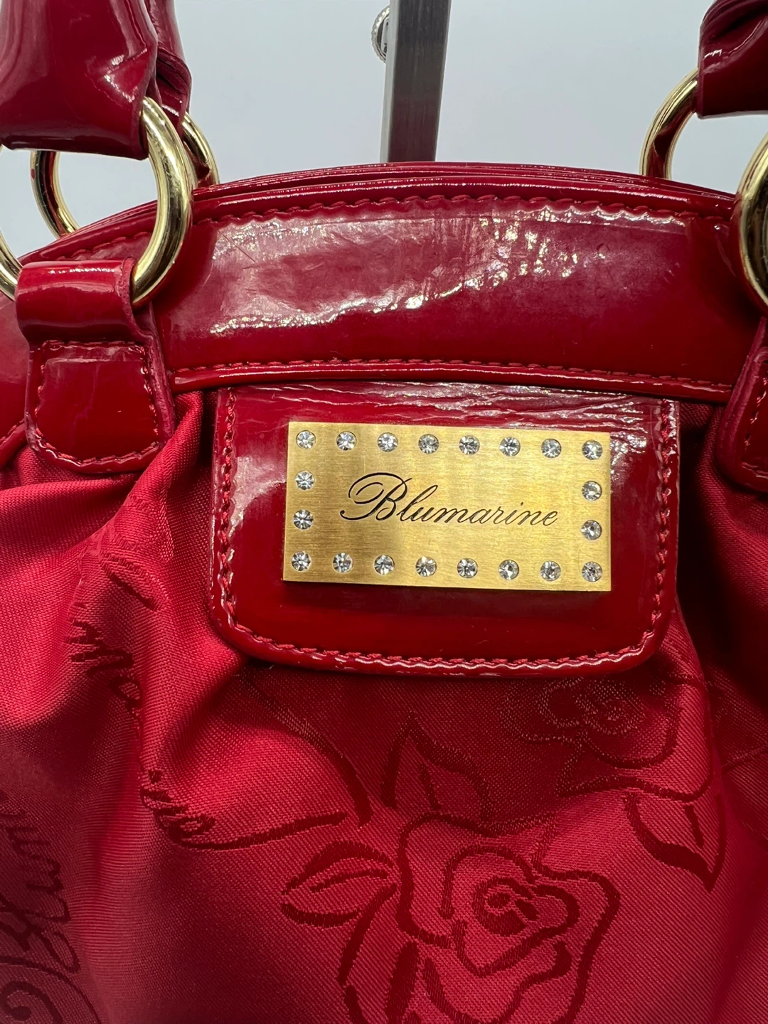 Blumarine Red Monogram Top Handle Bag - photo 2