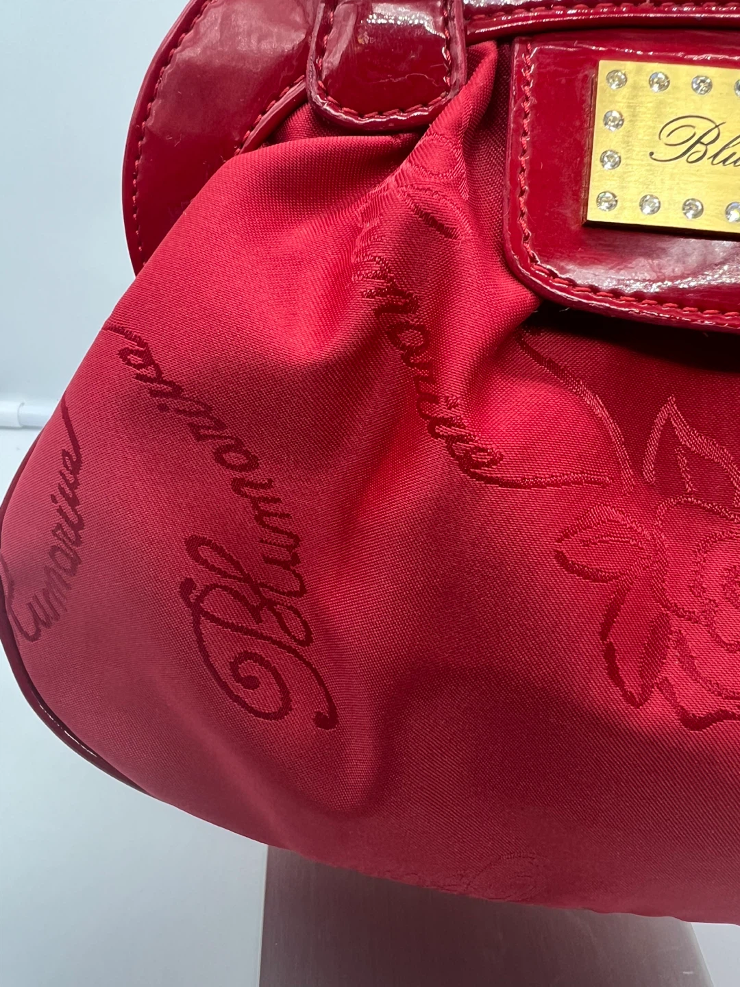 Blumarine Red Monogram Top Handle Bag - photo 3