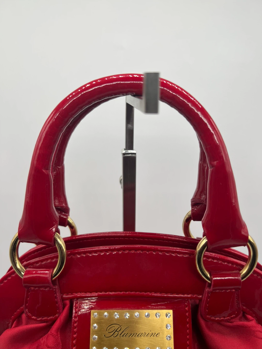 Blumarine Red Monogram Top Handle Bag - photo 4