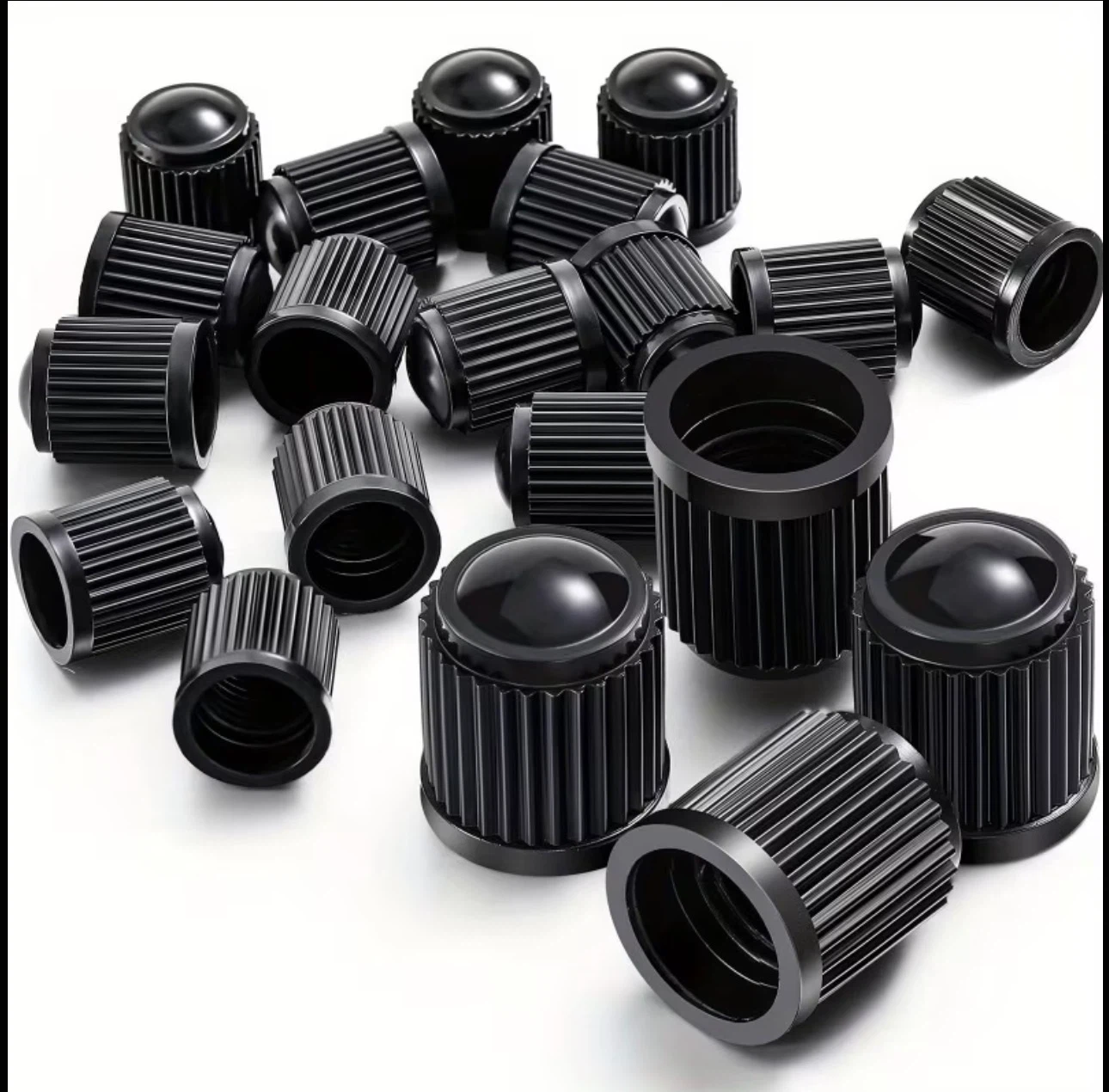 4pcs Suitable for Black Tire Valve Covers for Automotive SUVs