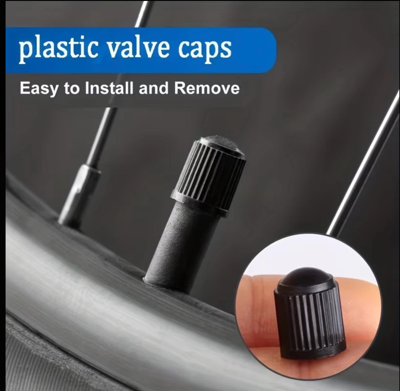 4pcs Suitable for Black Tire Valve Covers for Automotive SUVs - photo 4