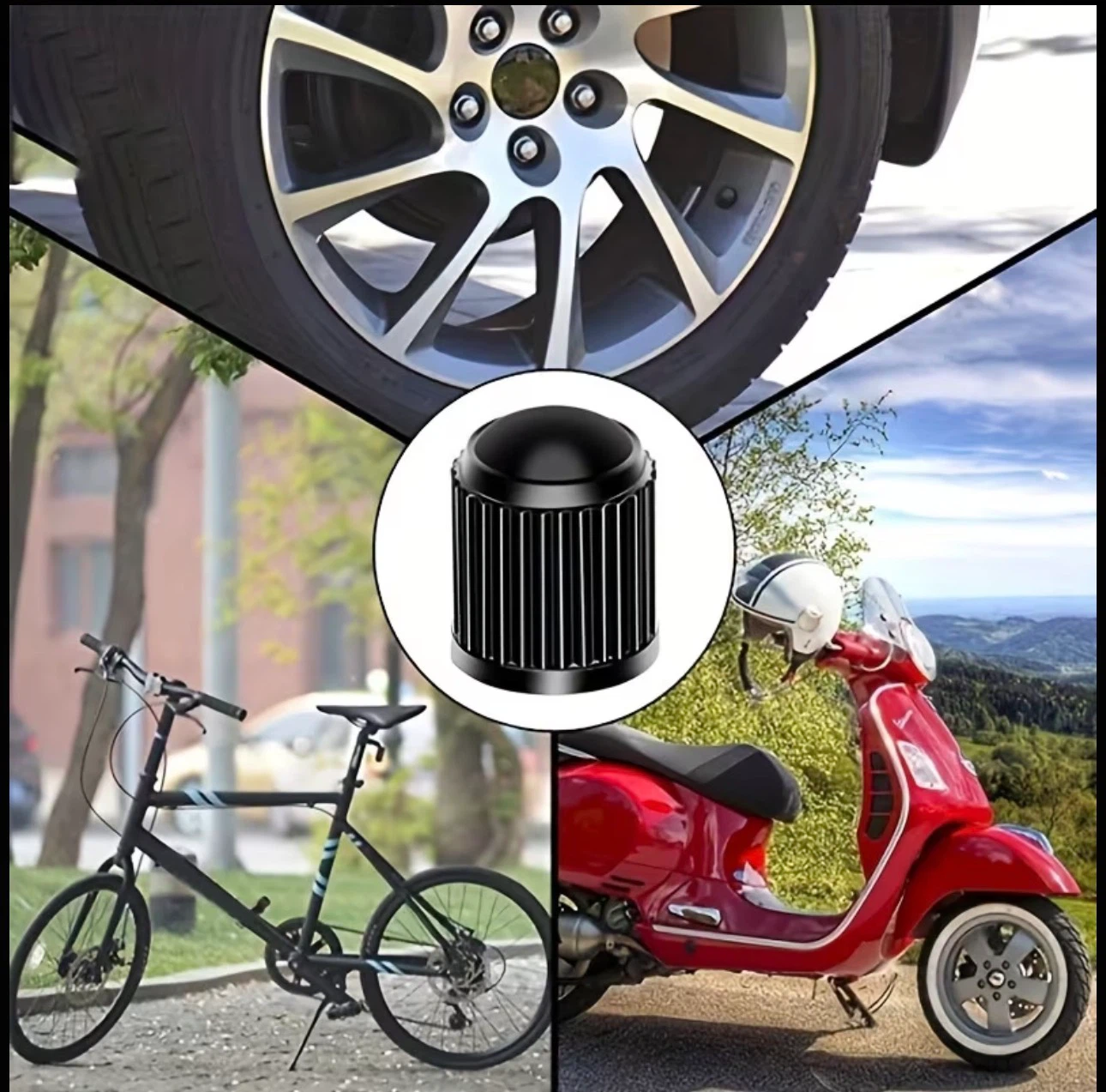 4pcs Suitable for Black Tire Valve Covers for Automotive SUVs - photo 5