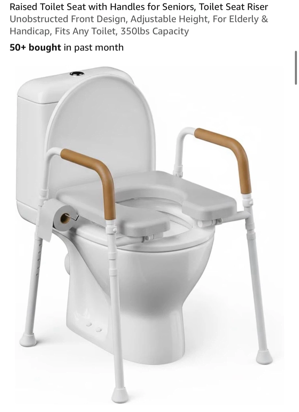 Raised Toilet Seat with Handles T70