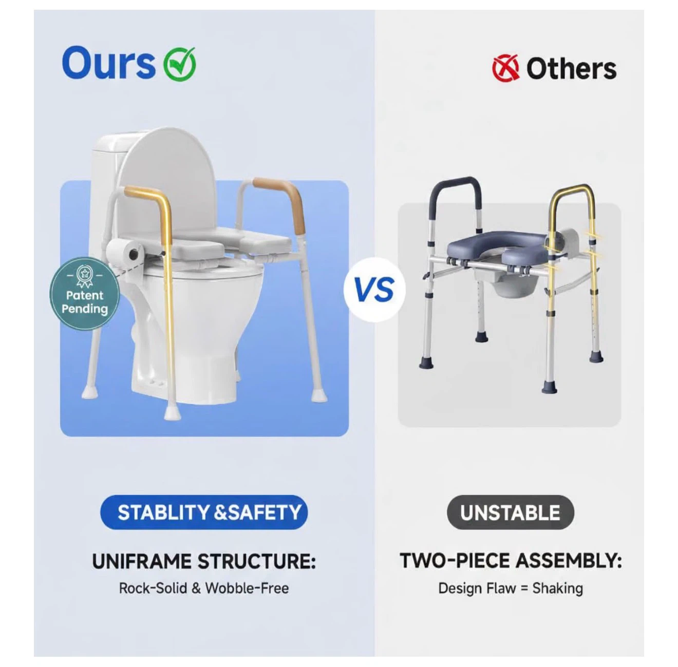 Raised Toilet Seat with Handles T70 - photo 5