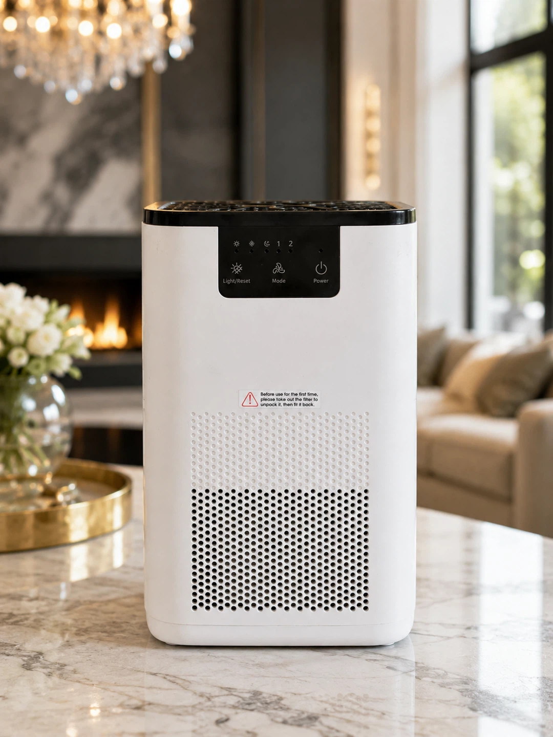 Compact Air Purifier DH-JH06 White – Multi-Speed + Sleep Mode