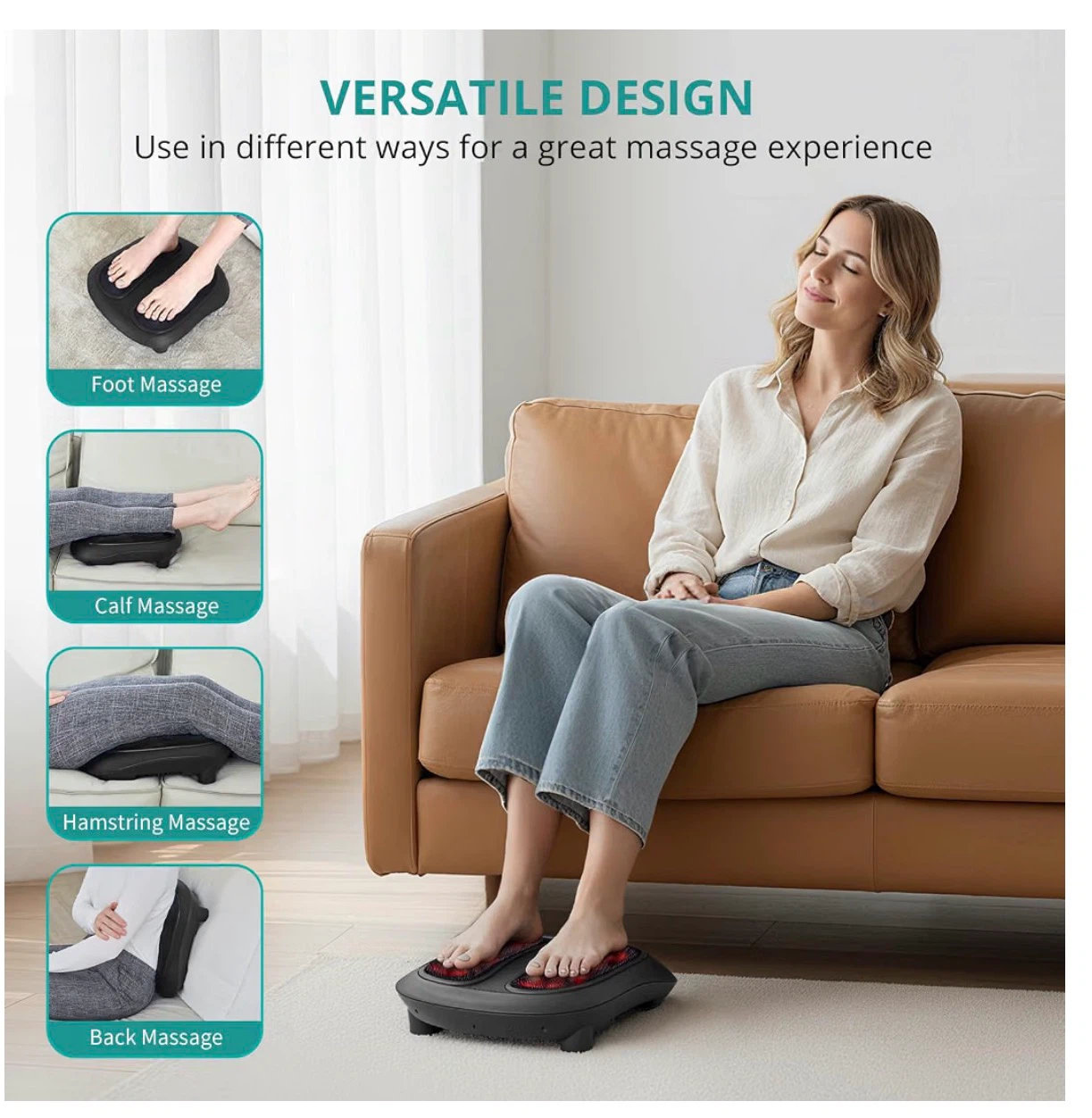 Nekteck Foot Shiatsu Massager with Heat - photo 5