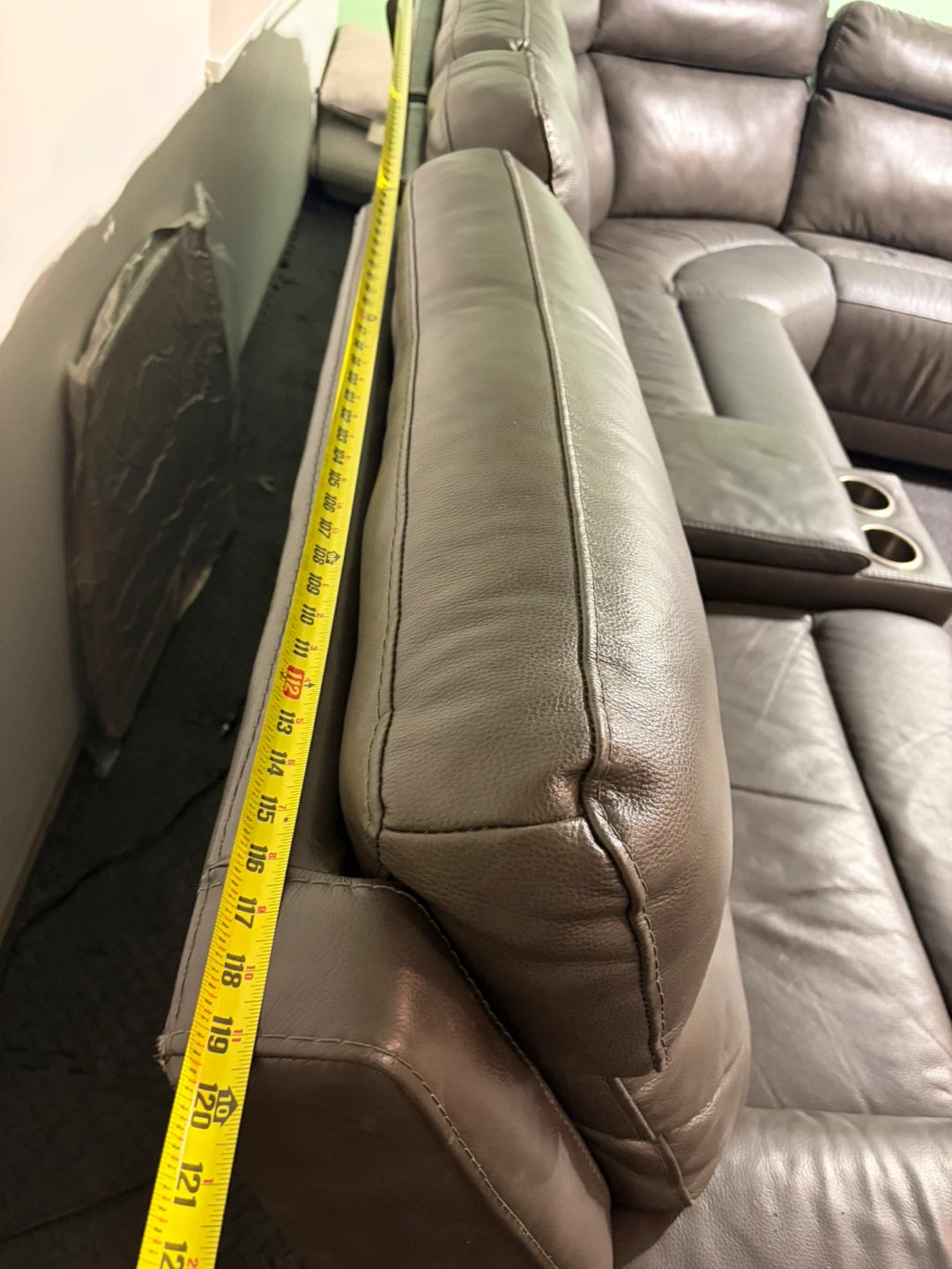 Leather Sectional Sofa with Recliners ( Delivery Available ) - photo 2