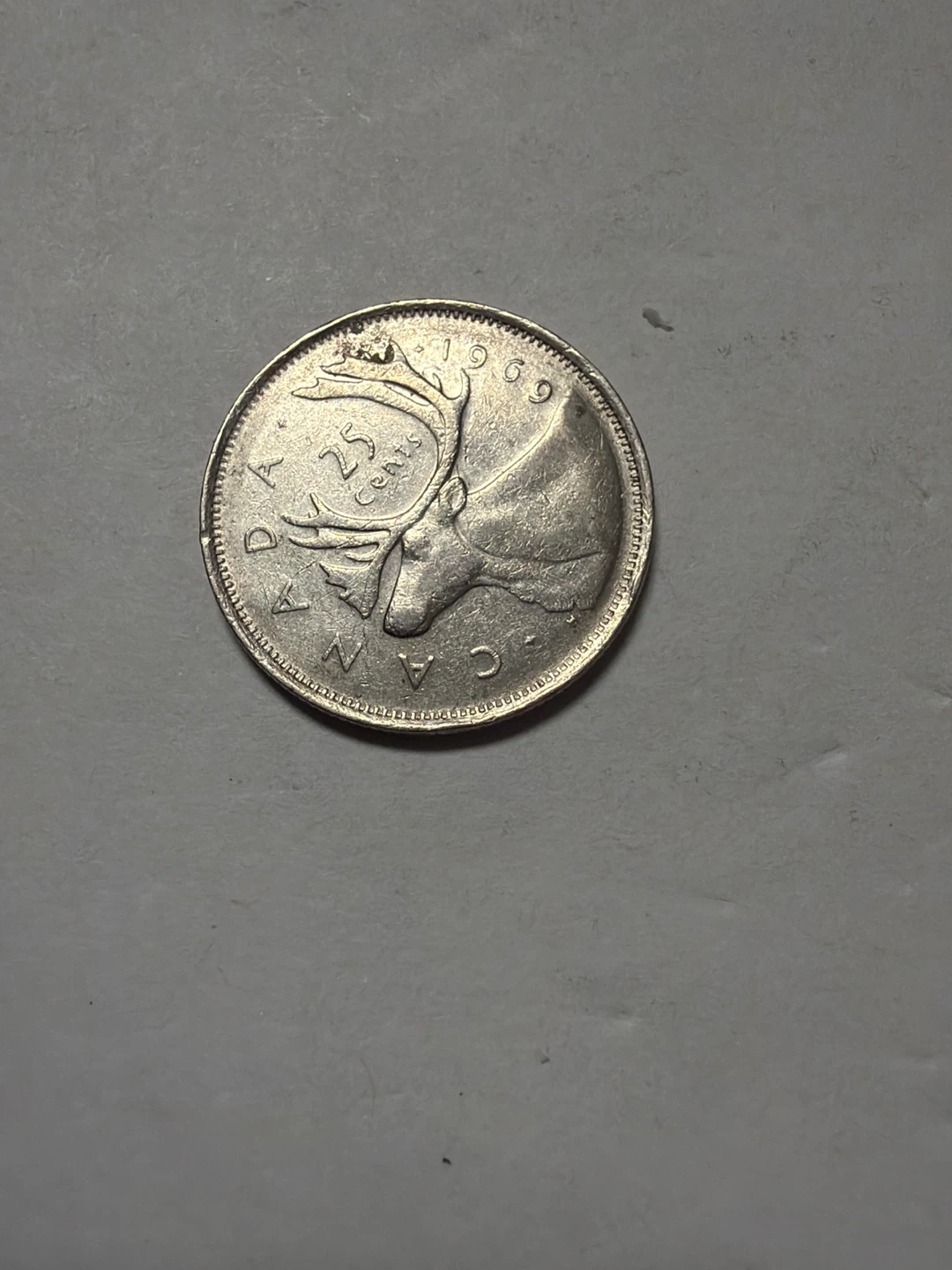 1969 Canadian 25 Cent Coin