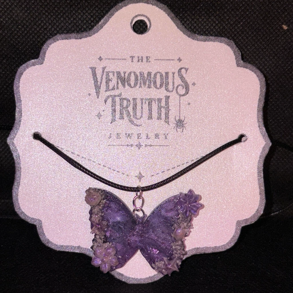 The Venomous Truth Jewelry Purple Butterfly Necklace - photo 2
