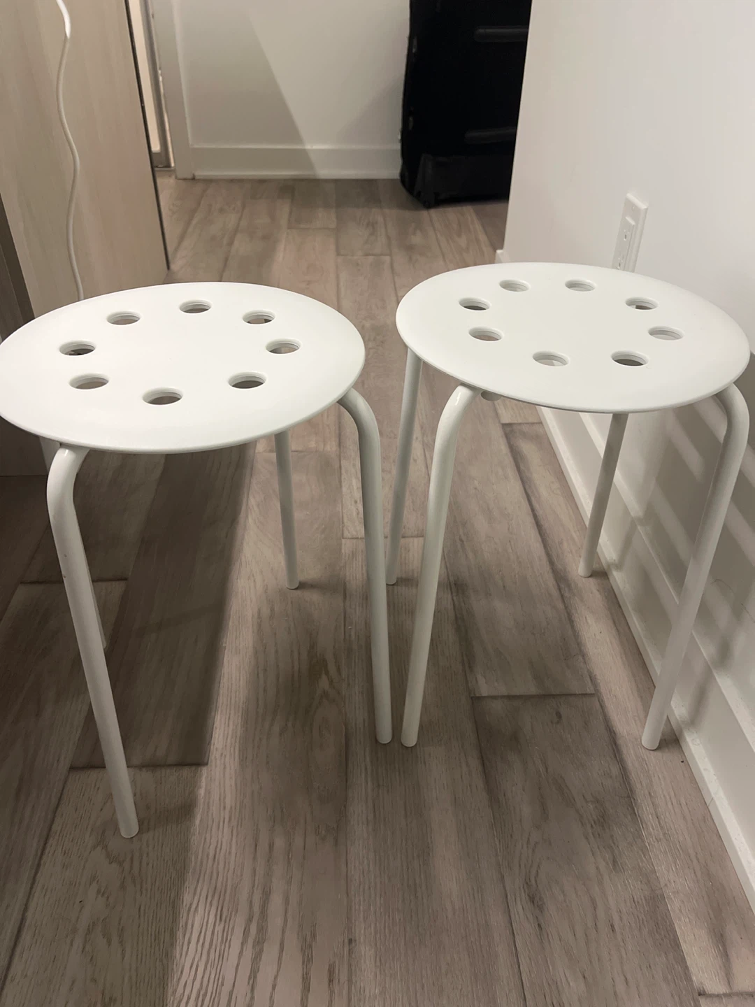 IKEA STOLMEN Stool - White (Set of 2)