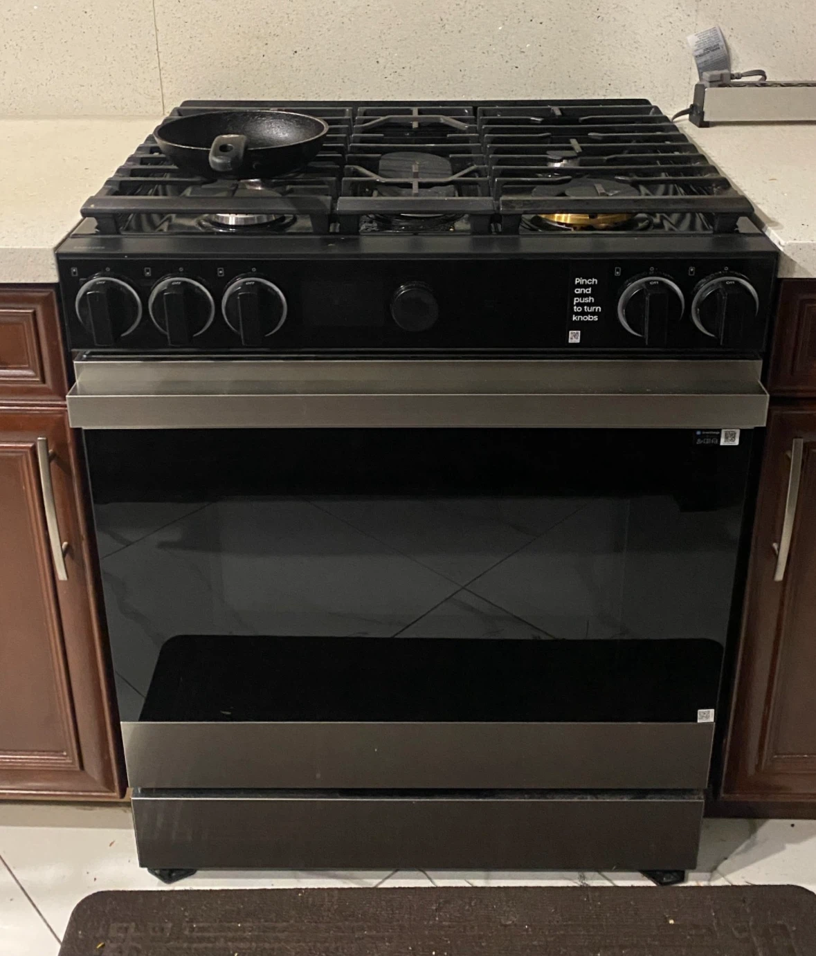 Samsung Gas Stoven 5 Burner Range Stainless Steel Oven