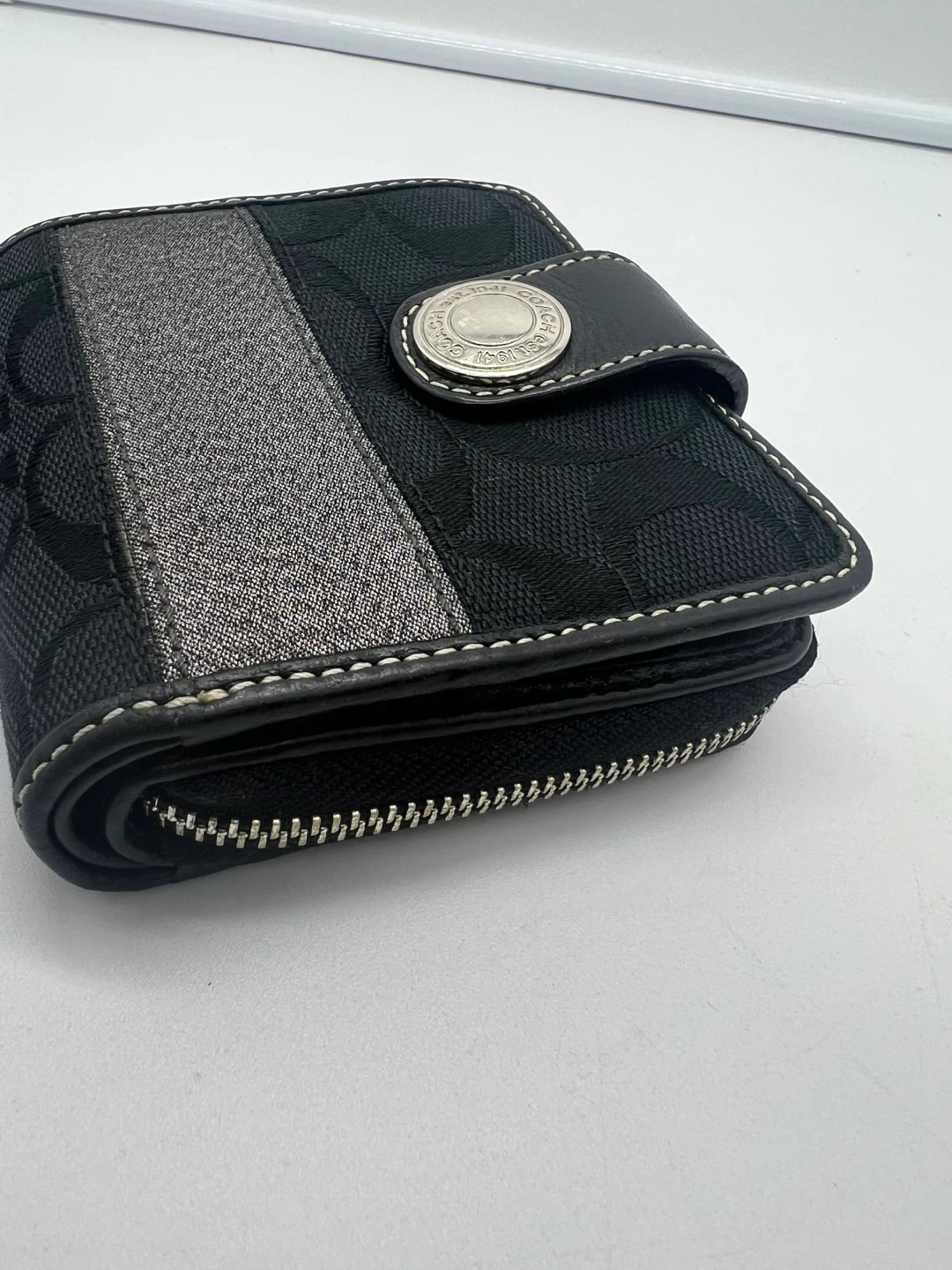 Coach Legacy Stripe Signature Canvas Glitter Wallet - photo 3