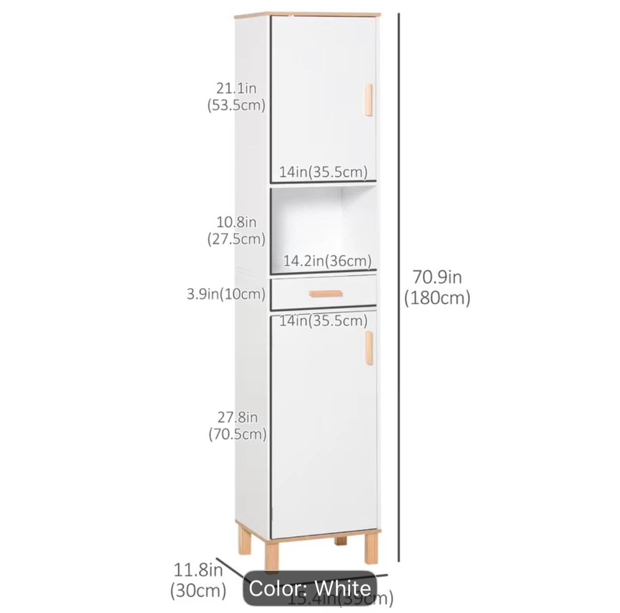 Storage Cabinet with Adjustable Shelves