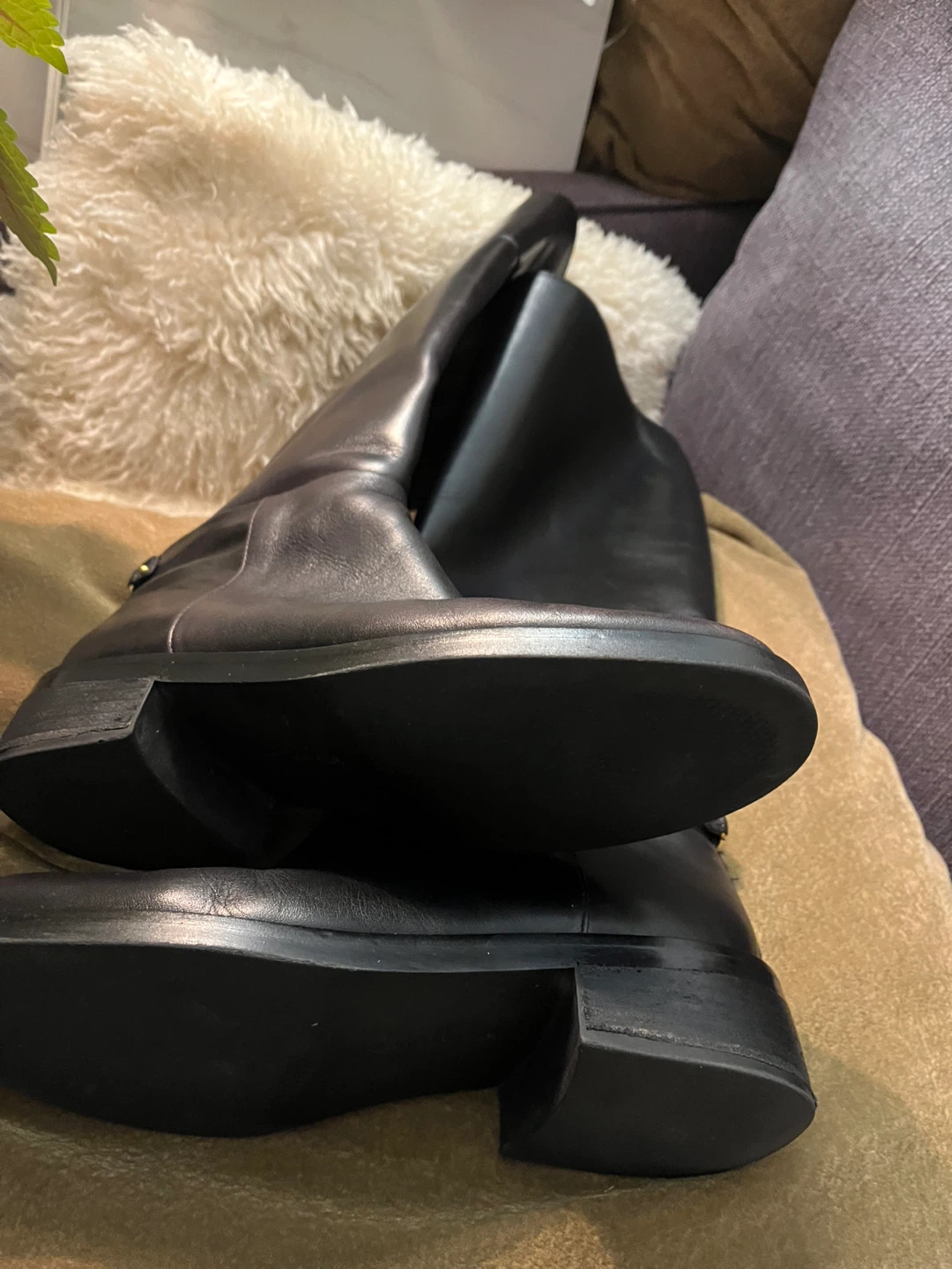 Sam Edelman Milla Black Leather Knee - Size US 7.5M / EUR 38 - photo 4
