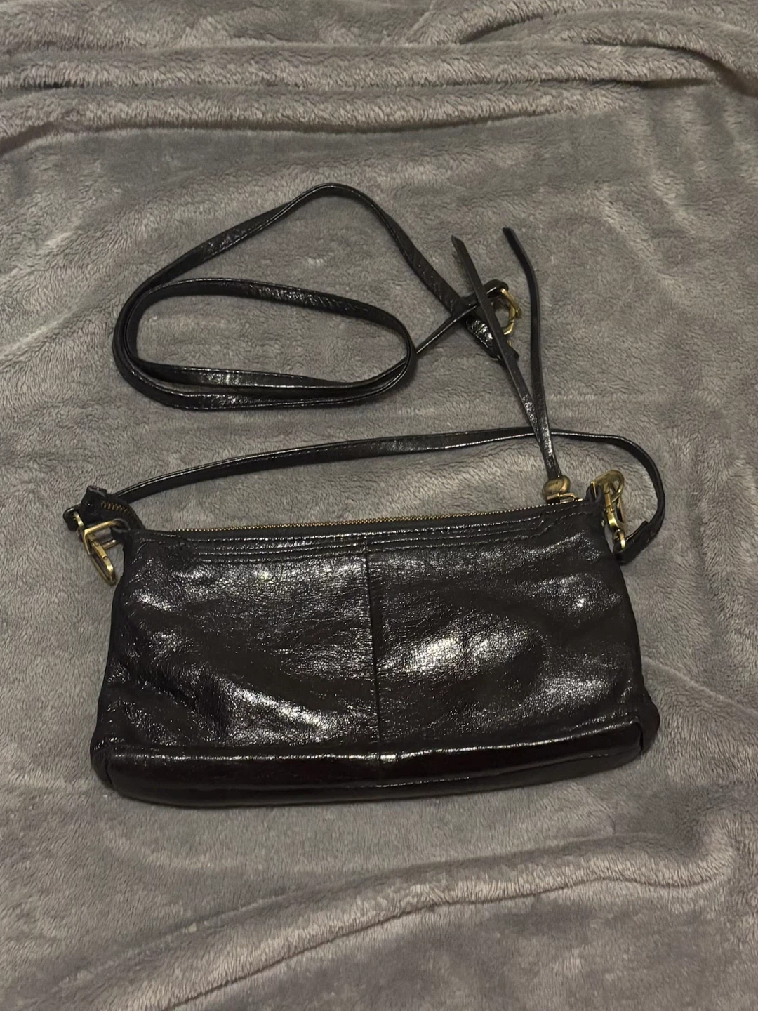 Black Leather Clutch Purse - photo 2