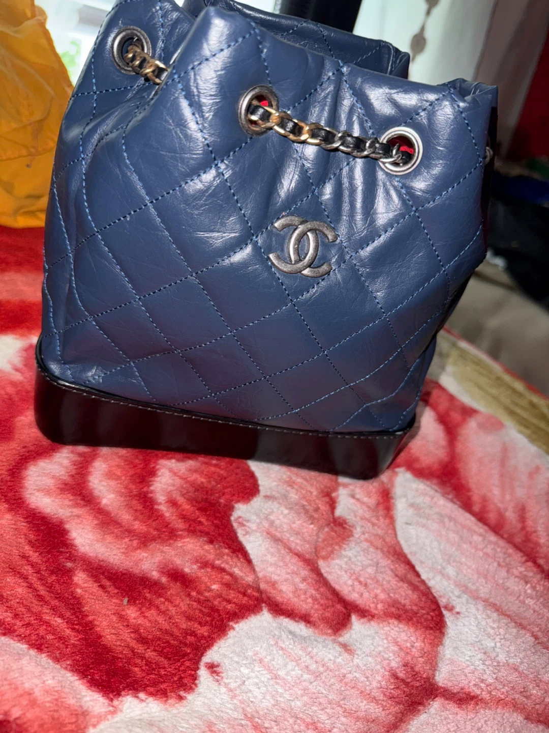 Chanel Quilted Bucket Bag - Navy - photo 3