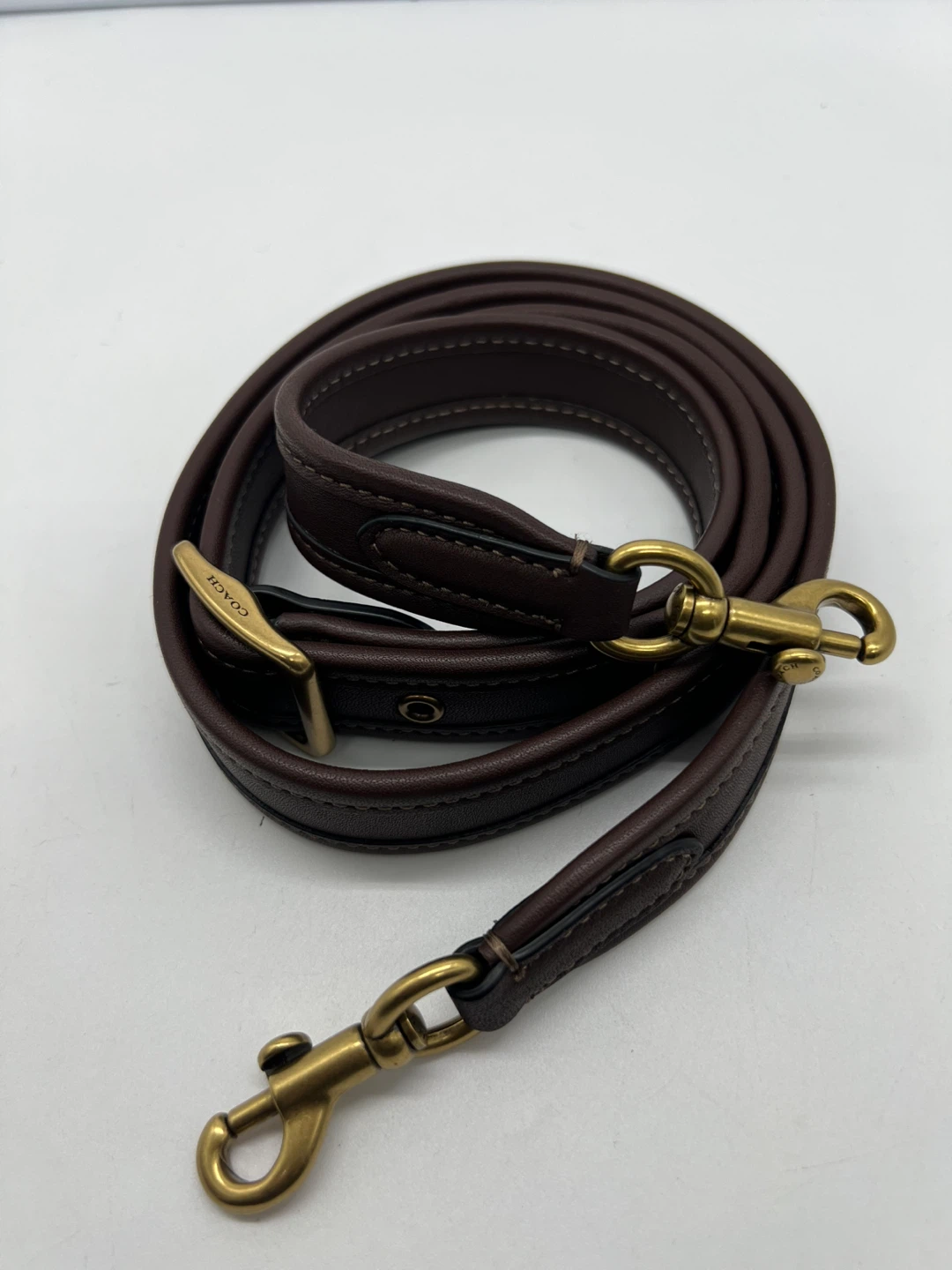 Coach Brown Leather Gold Tone Medium Replacement Bag Strap - photo 2