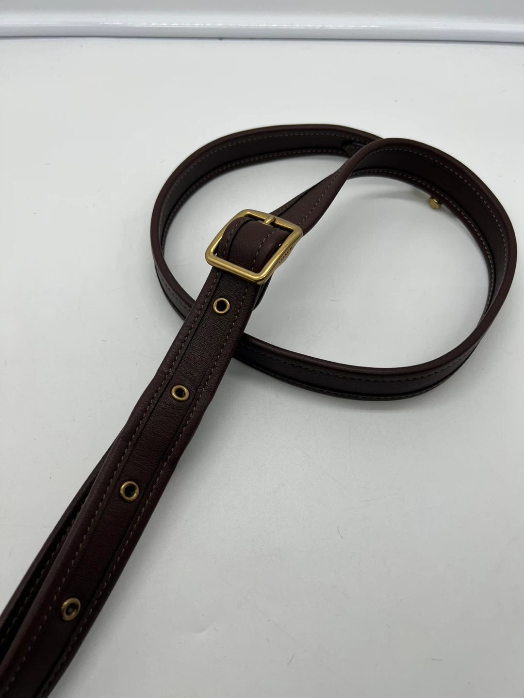 Coach Brown Leather Gold Tone Medium Replacement Bag Strap - photo 3