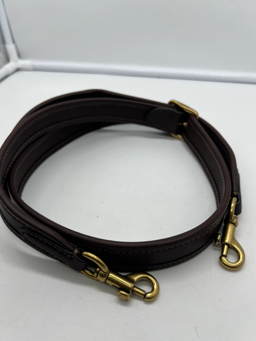 Coach Brown Leather Gold Tone Medium Replacement Bag Strap - photo 4