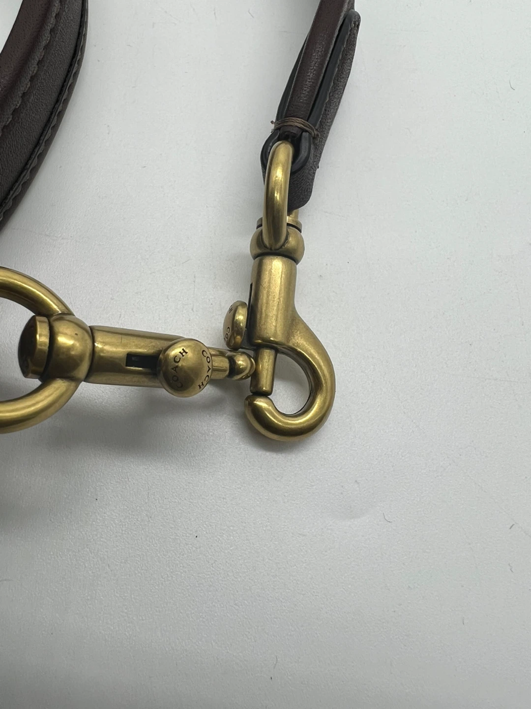 Coach Brown Leather Gold Tone Medium Replacement Bag Strap - photo 5