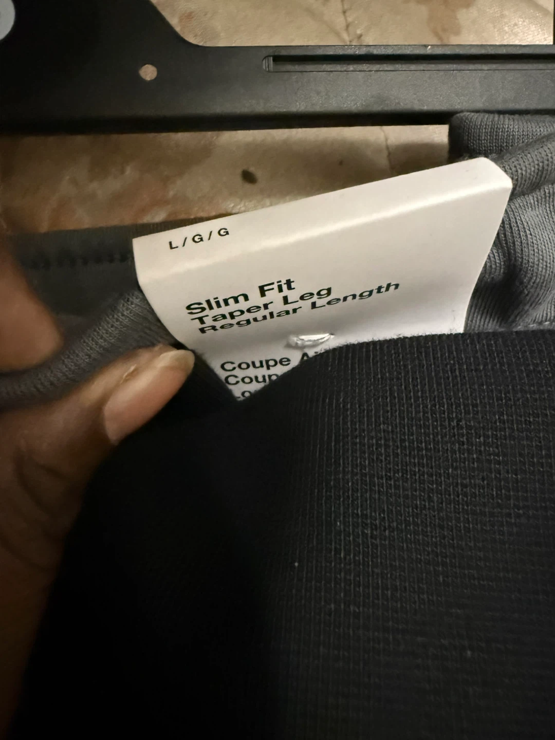 Nike Slim Fit Taper Leg Black Pants Size L - photo 2