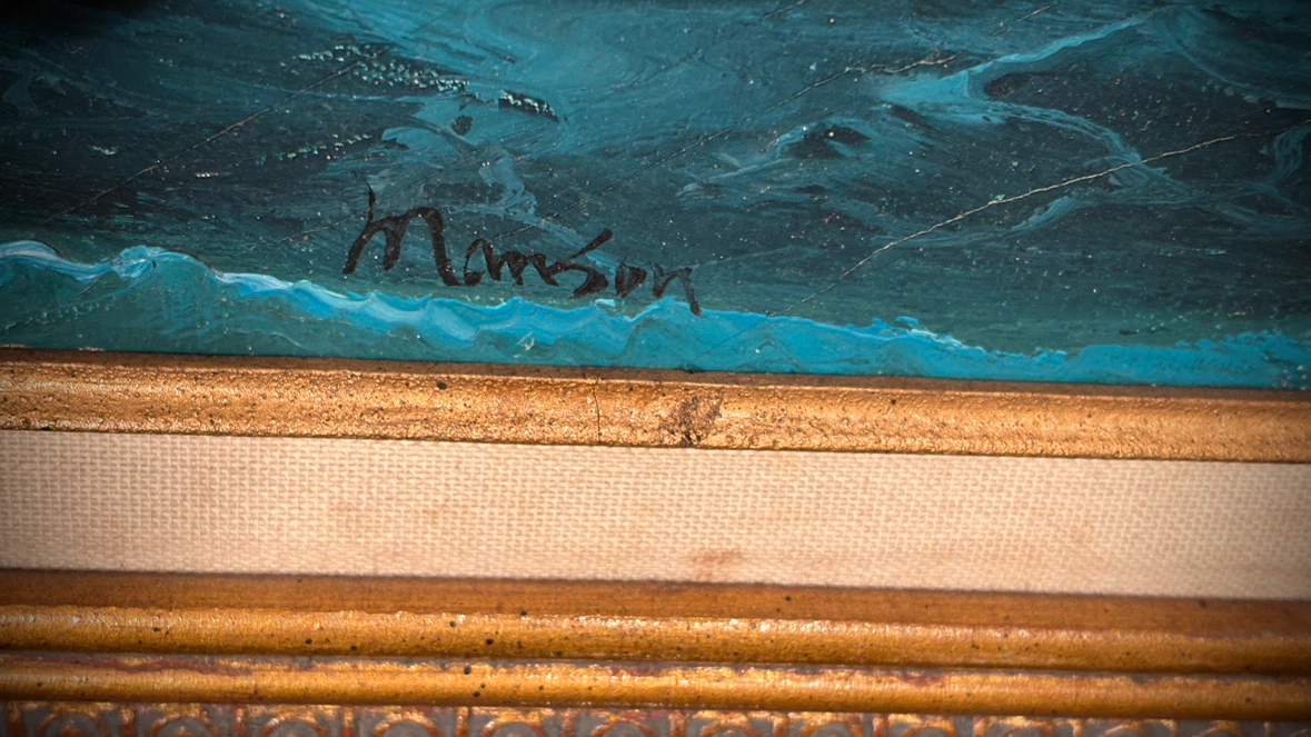 Large Vintage Oil Painting – Signed Larry Monson (Gallery Piece) - photo 2