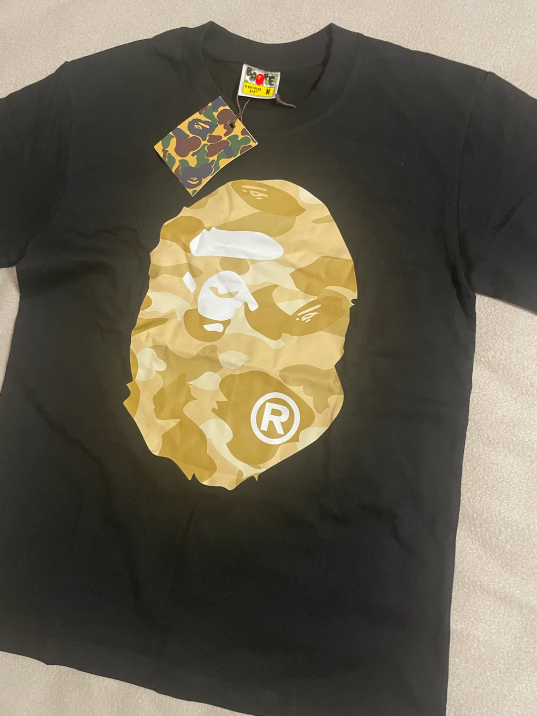 BAPE Shirt - Black and Gold (Medium)