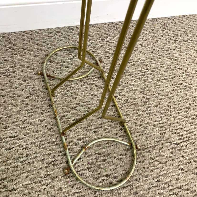 Vintage Brass Towel Rack Standing Bathroom Towel Holder Stand - photo 5