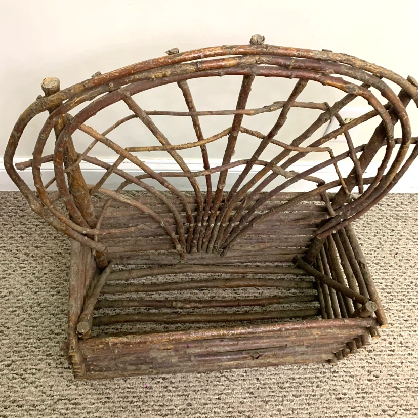 Rustic Twig Basket Garden Decor Decorative Outdoor Planter - photo 3