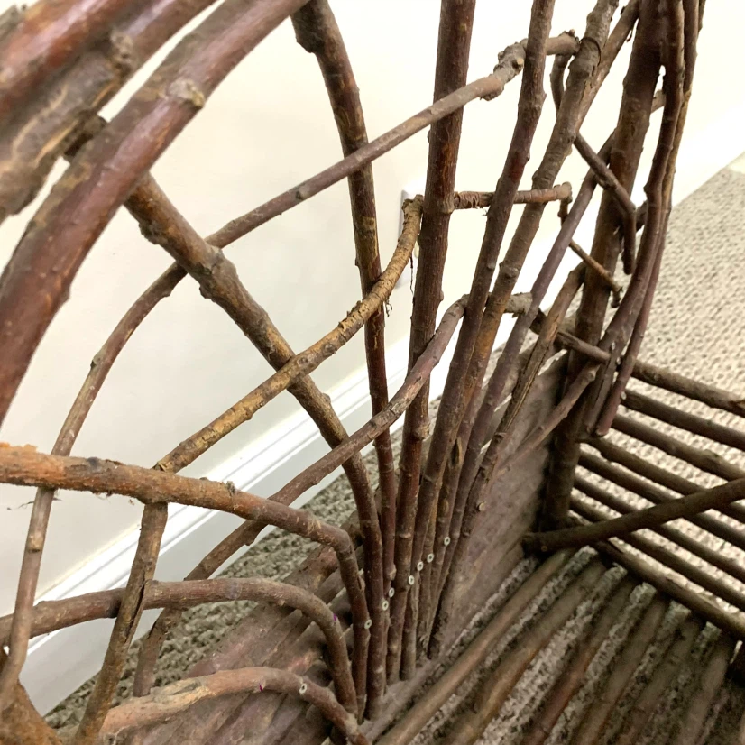 Rustic Twig Basket Garden Decor Decorative Outdoor Planter - photo 5