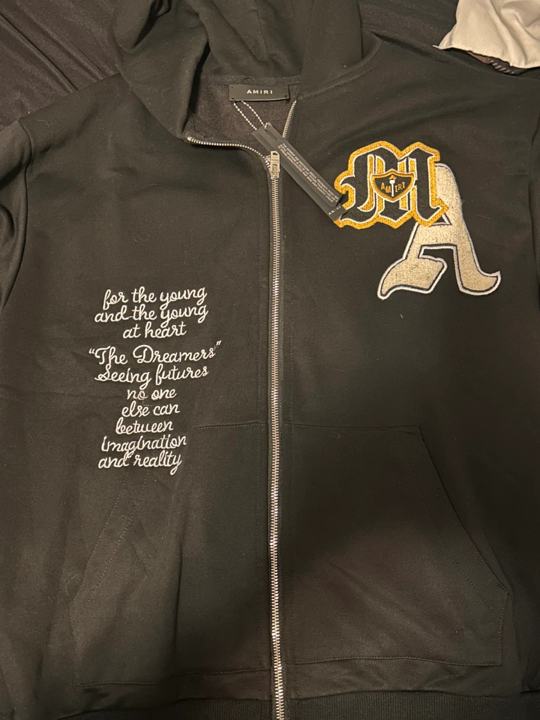 Amiri Black Zip-Up Hoodie