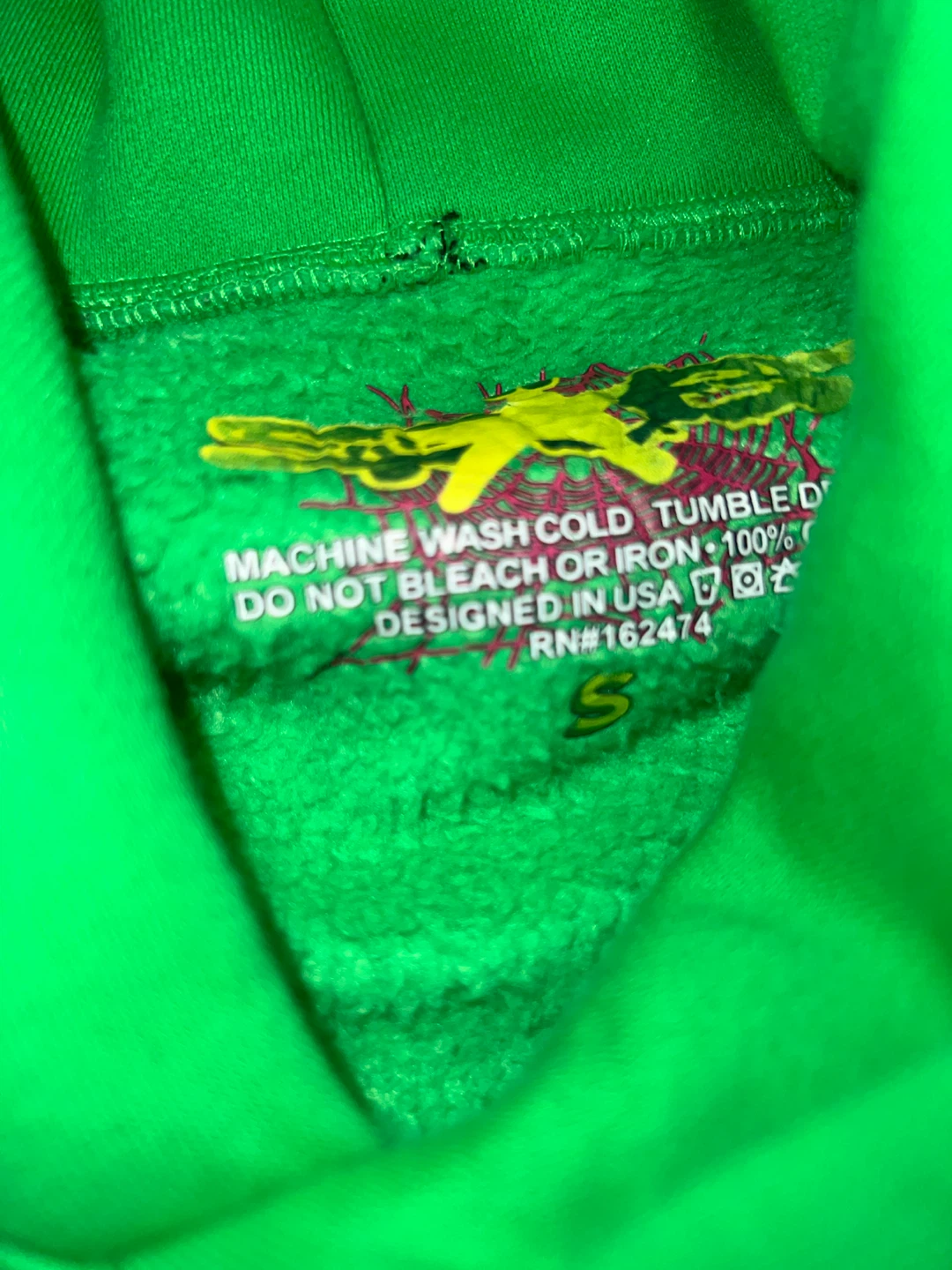 Spider Green Hoodie Size S - photo 3