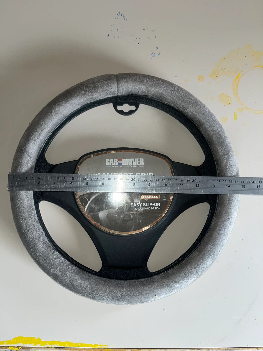 Car & Driver Comfort Grip Steering Wheel Cover - Grey