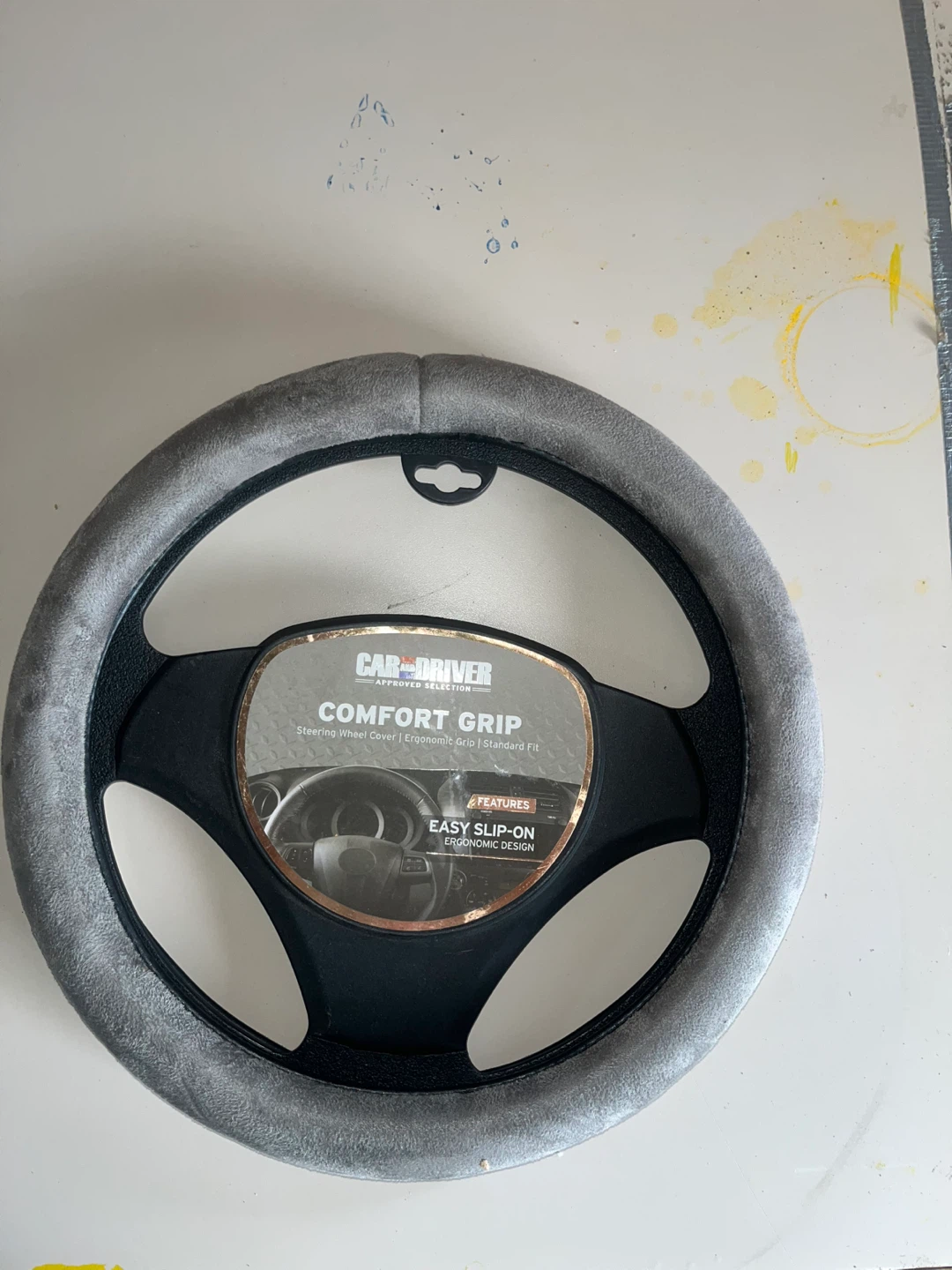 Car & Driver Comfort Grip Steering Wheel Cover - Grey - photo 2