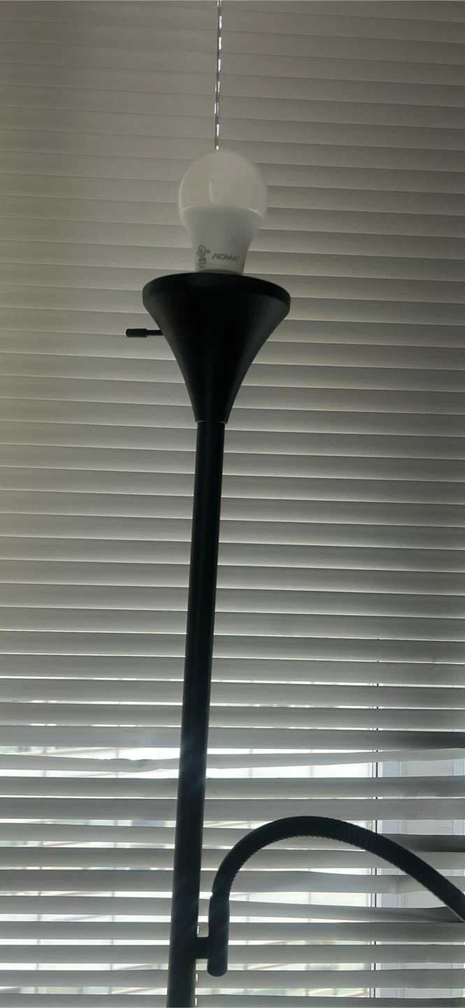 Black Combo Floor Lamp with Adjustable Reading Light - photo 3