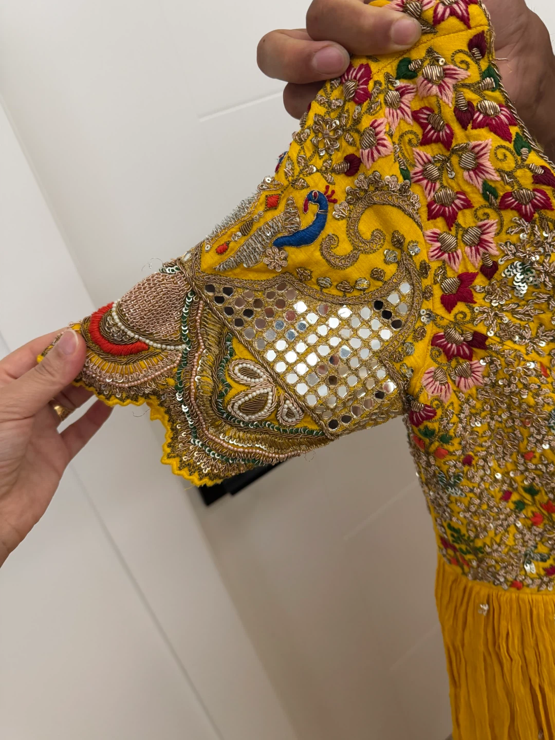 Yellow Embroidered Anarkali Dress - photo 5