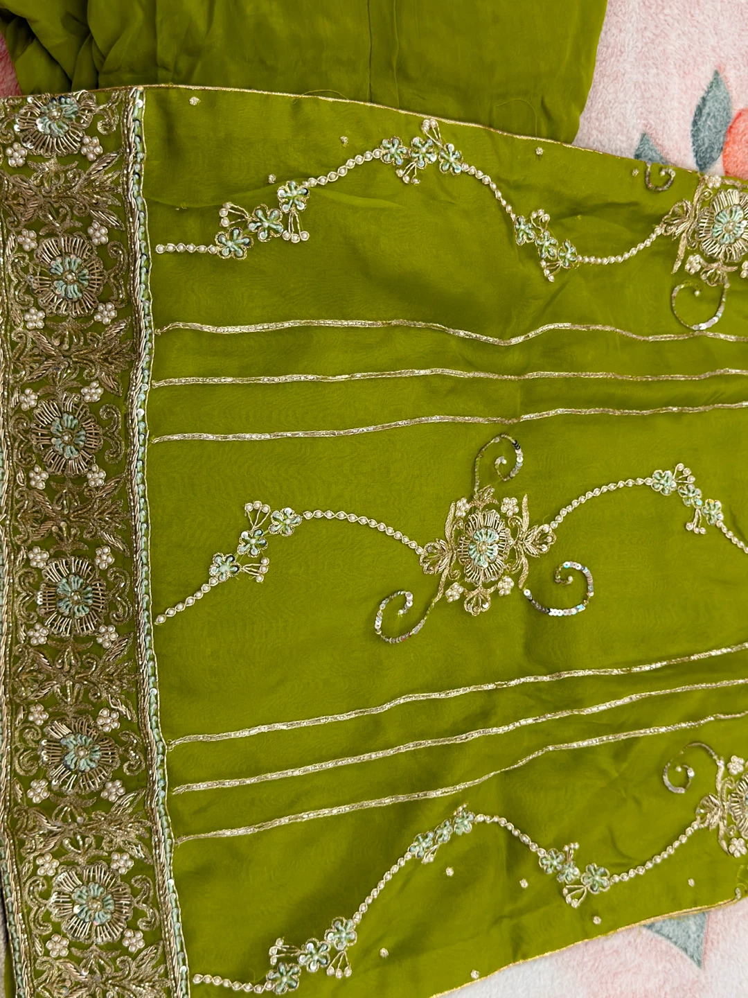 Lime Green Embroidered Salwar Kameez Suit