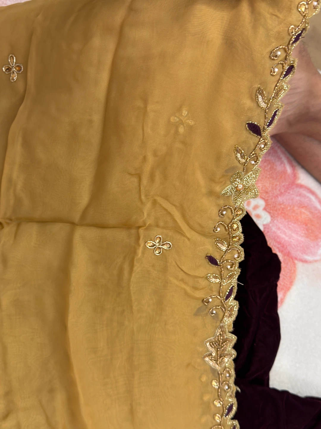 Velvet salwar suit  with Embroidered Dupatta - photo 4