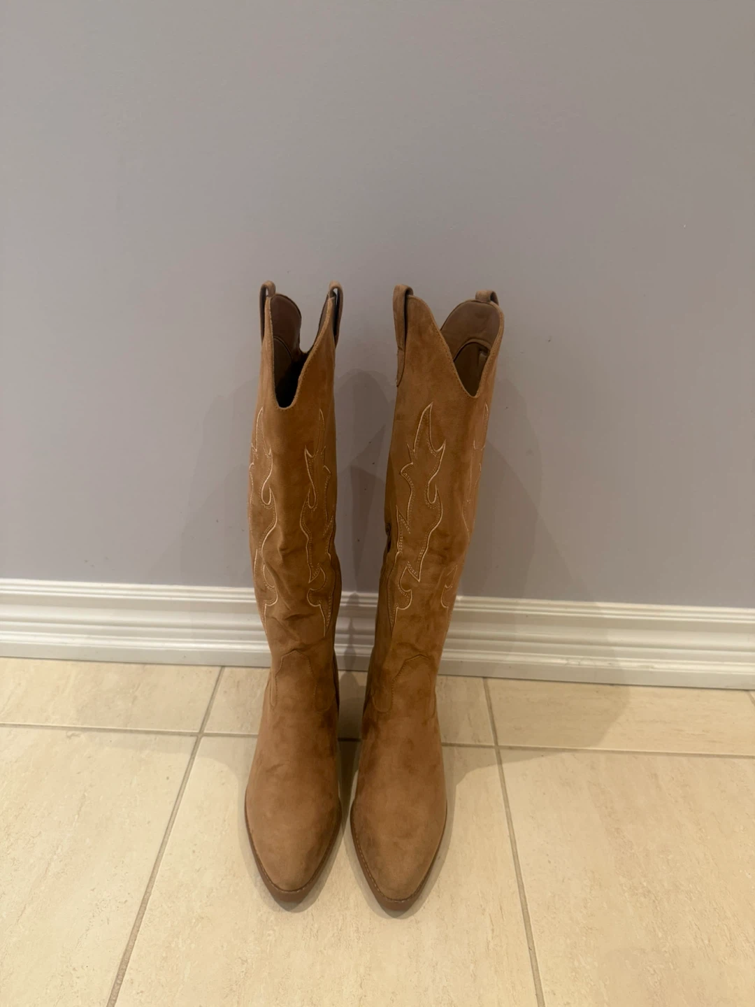 Brown Suede Western Cowboy Boots - photo 2
