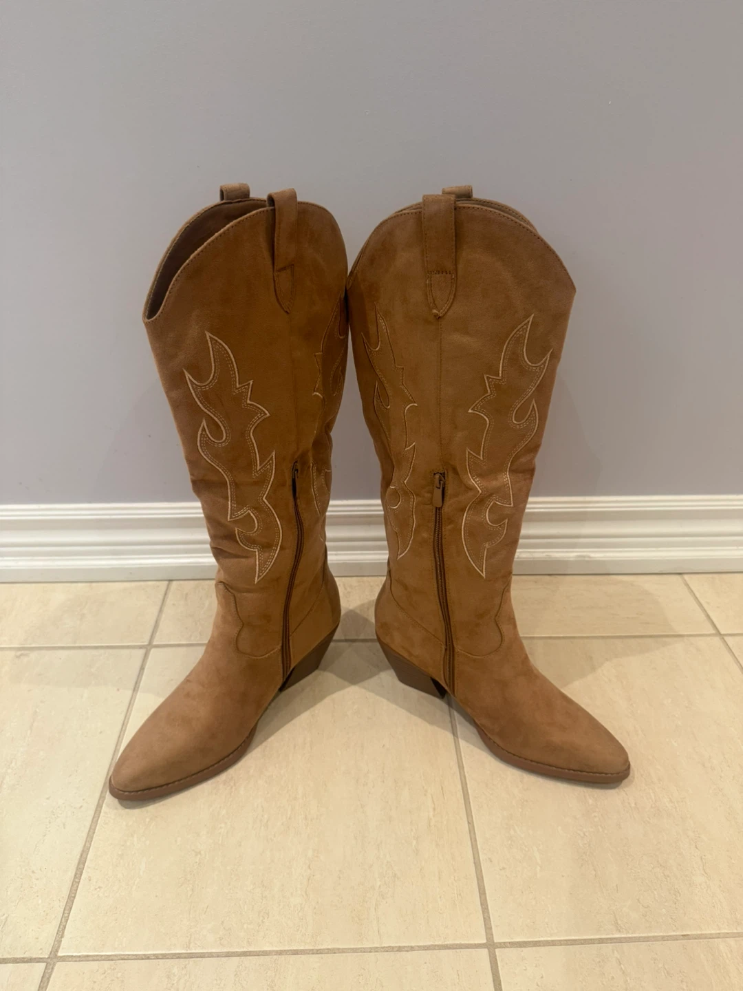 Brown Suede Western Cowboy Boots - photo 3