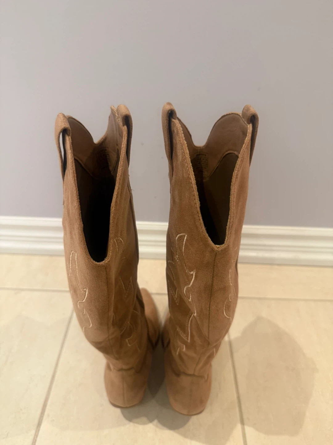 Brown Suede Western Cowboy Boots - photo 4