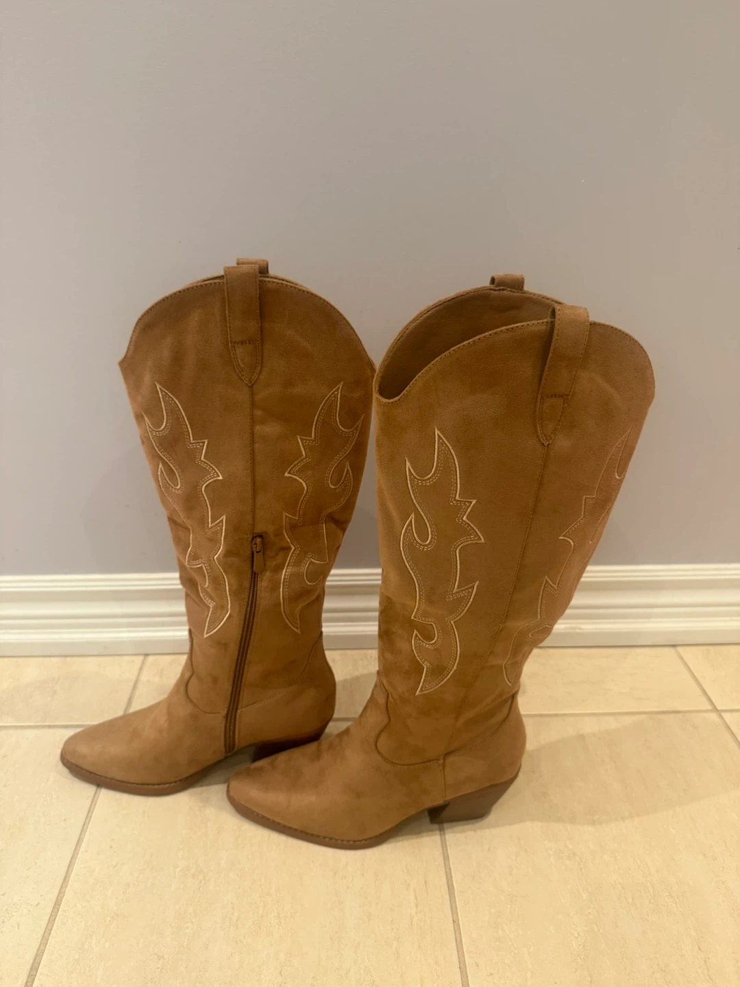 Brown Suede Western Cowboy Boots - photo 5