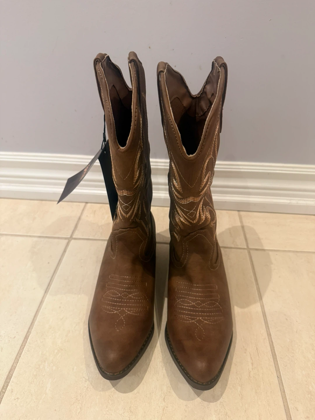 JSOLE Brown Embroidered Cowboy Boots - photo 2