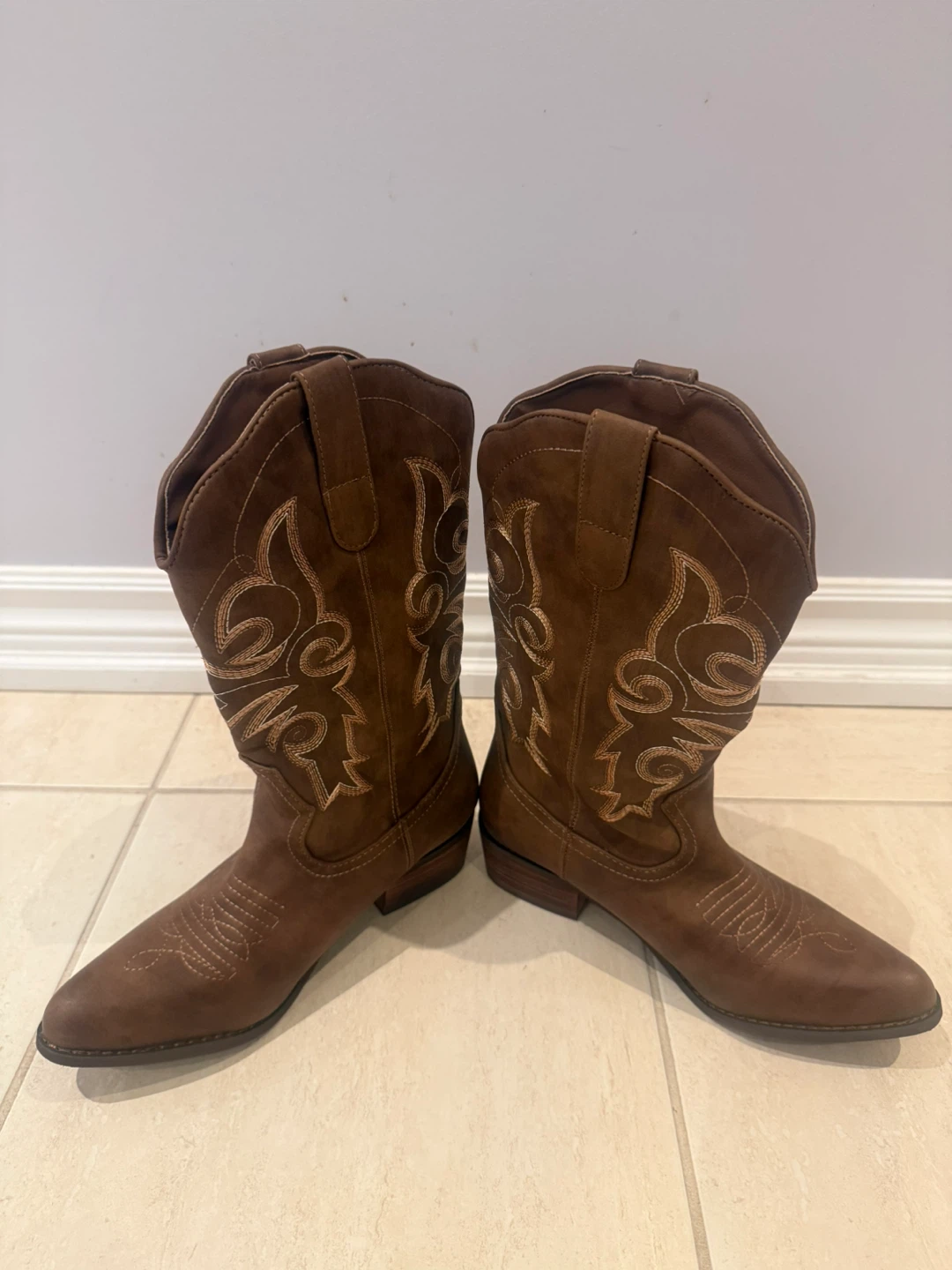 JSOLE Brown Embroidered Cowboy Boots - photo 3