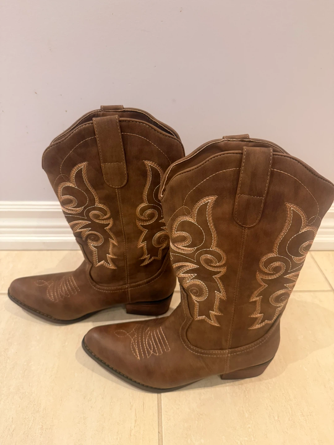 JSOLE Brown Embroidered Cowboy Boots - photo 4