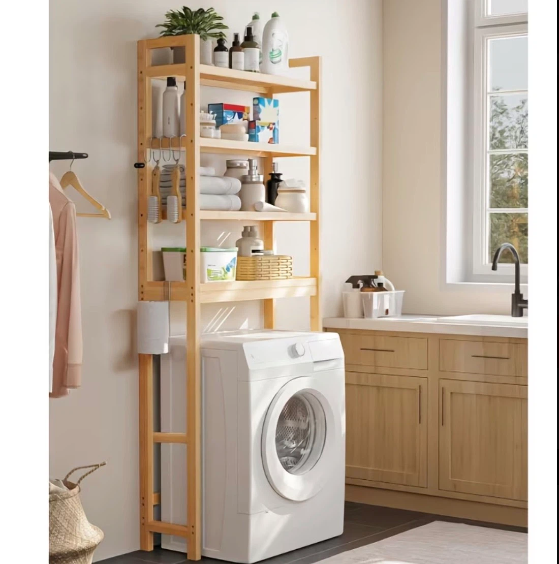 NEW IN BOX Over-the-toilet Wood Shelf Unit