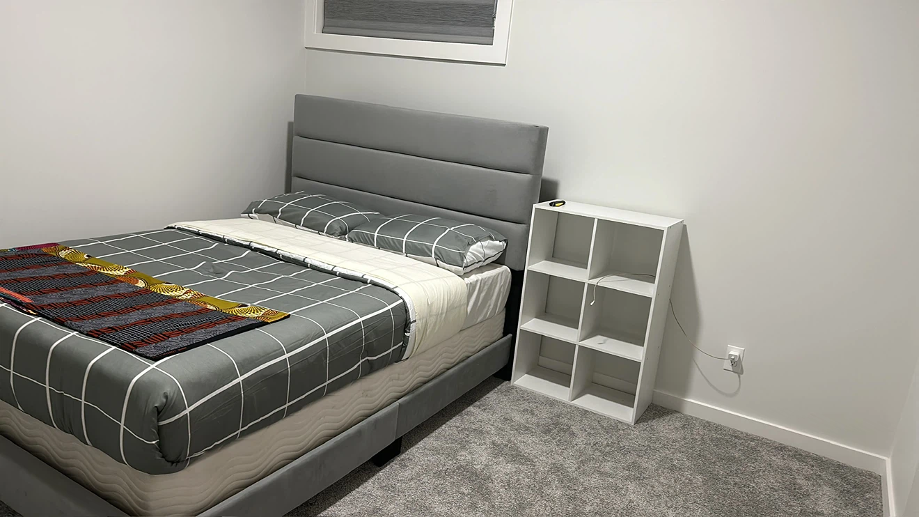Double bed frame and mattress