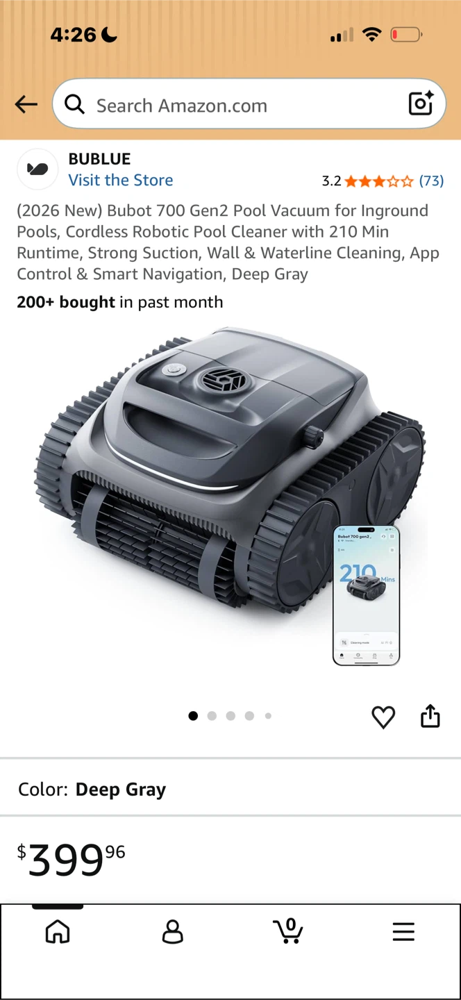 BUBLUBOT 700 Gen2 Robotic Pool Cleaner - Deep Gray - photo 4